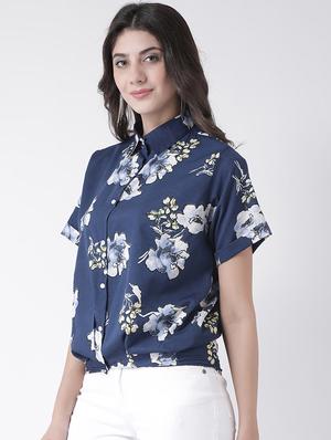 navy blue floral shirt - 15879482 - Standard Image - 2
