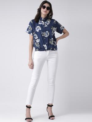navy blue floral shirt - 15879482 - Standard Image - 4
