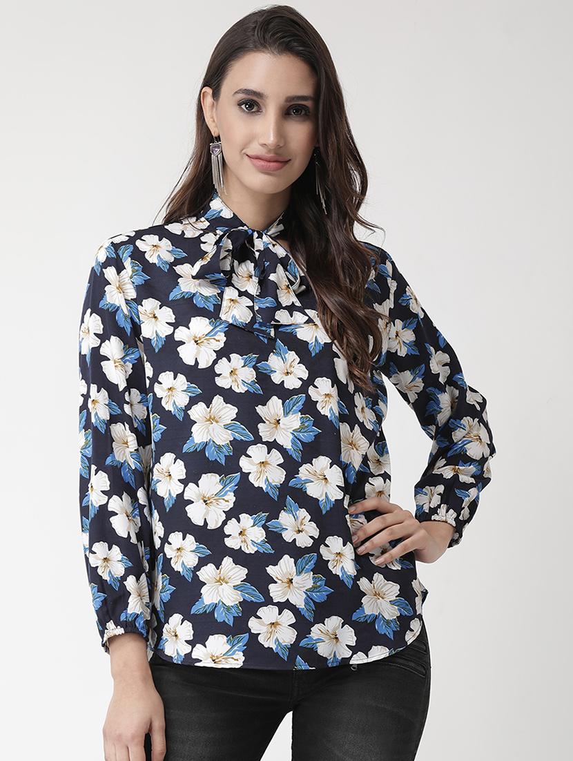 tie neck floral top - 15879498 - Zoom Image - 1