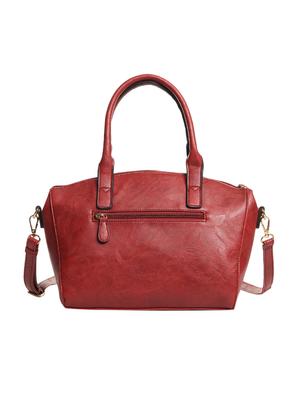 red leatherette (pu) regular satchel - 15880465 - Standard Image - 2