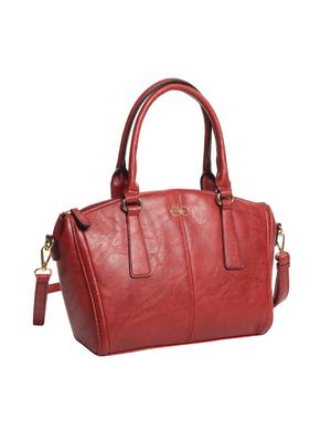 red leatherette (pu) regular satchel - 15880465 - Standard Image - 4
