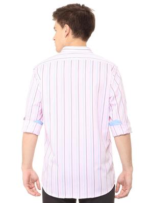 pink striped casual shirt - 15880688 - Standard Image - 2