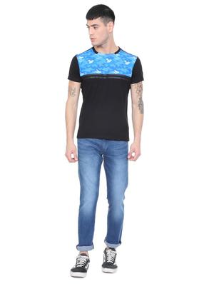 black cotton chest print t-shirt - 15880932 - Standard Image - 3