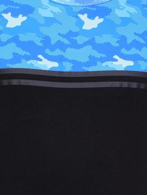 black cotton chest print t-shirt - 15880932 - Standard Image - 4