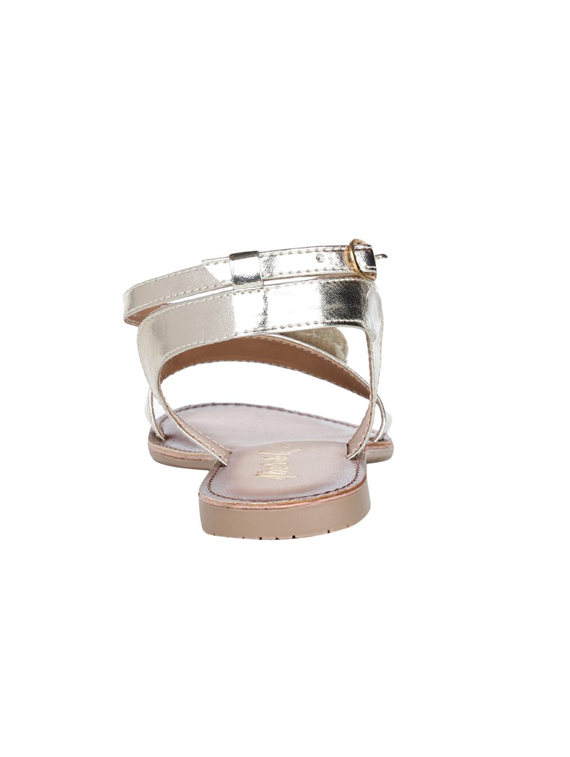 gold ankle strap sandals - 15881097 - Zoom Image - 3
