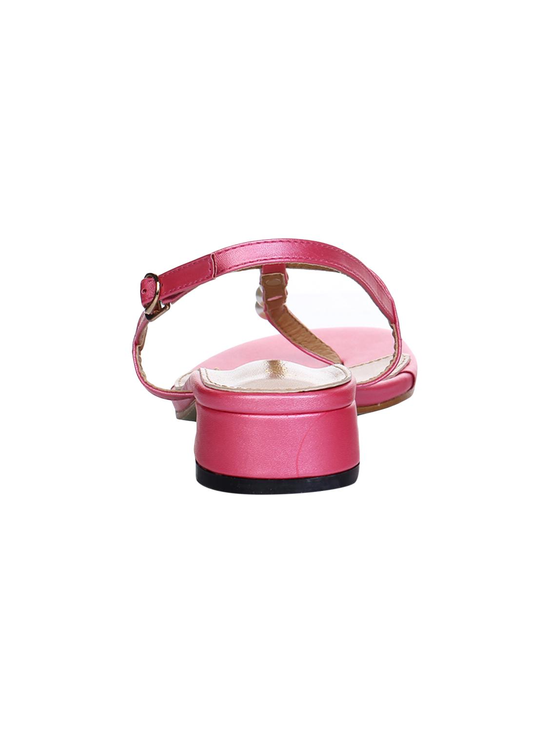pink t-strap sandals - 15881126 - Zoom Image - 3