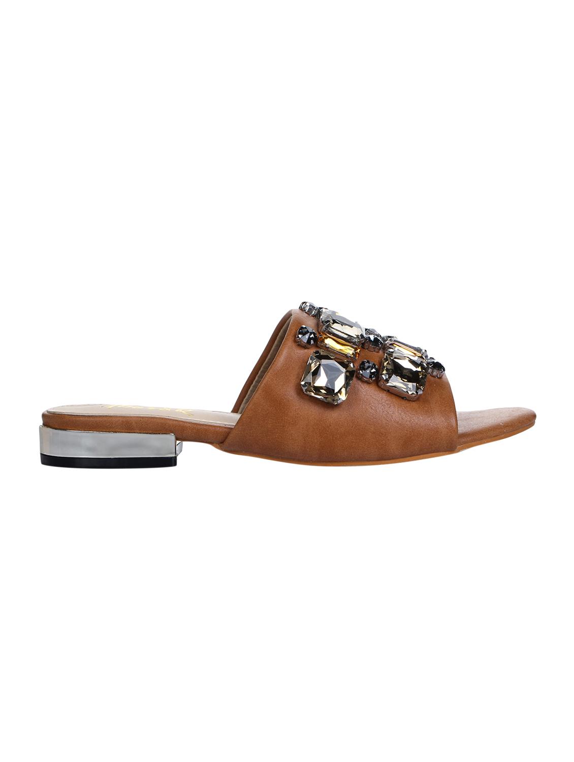 tan slip on sandals - 15881133 - Zoom Image - 2