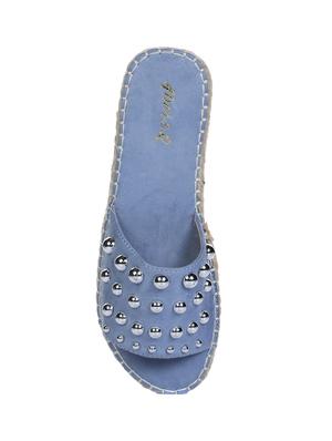 blue slip on sandals - 15881150 - Standard Image - 4