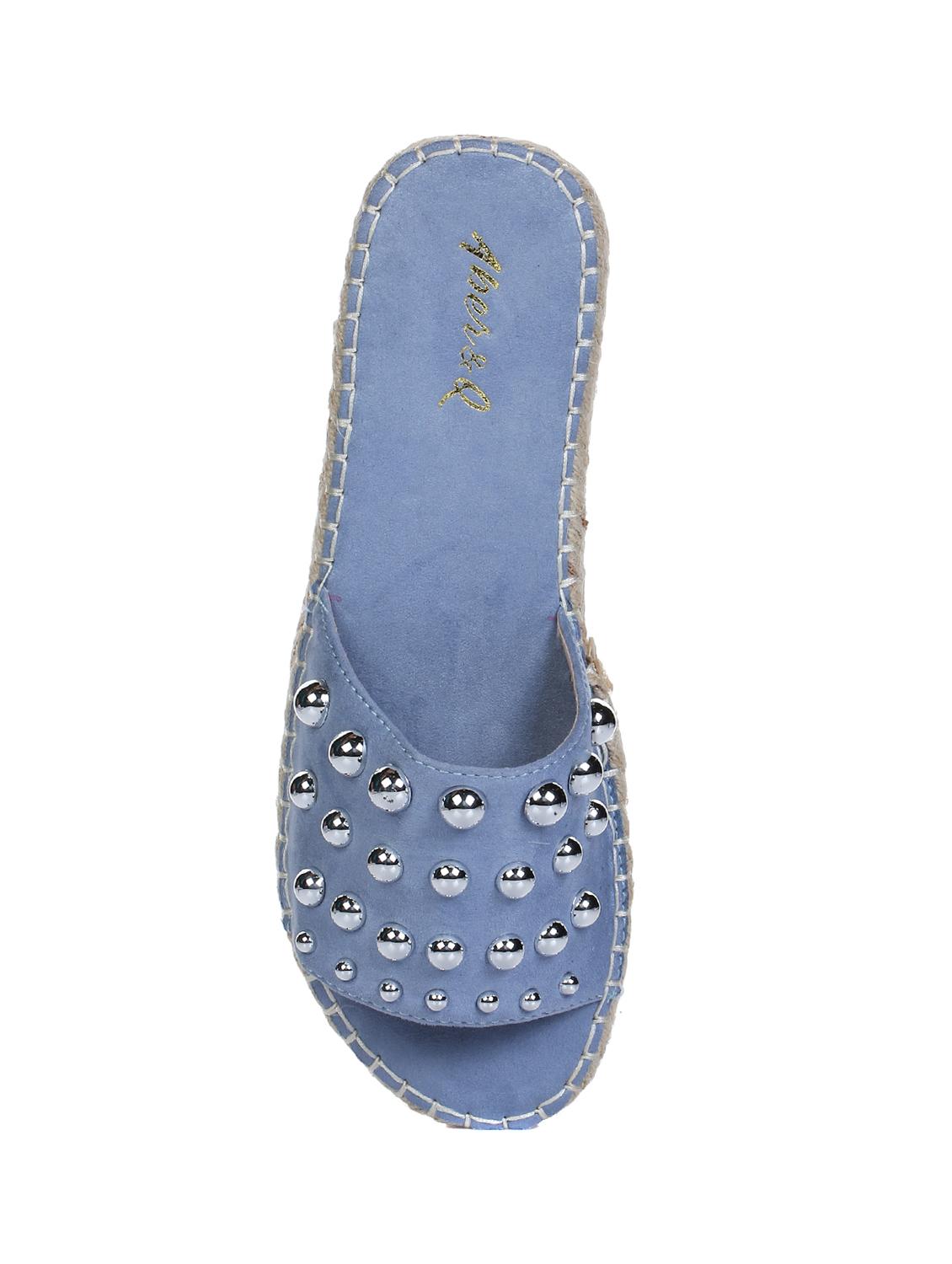 blue slip on sandals - 15881150 - Zoom Image - 4
