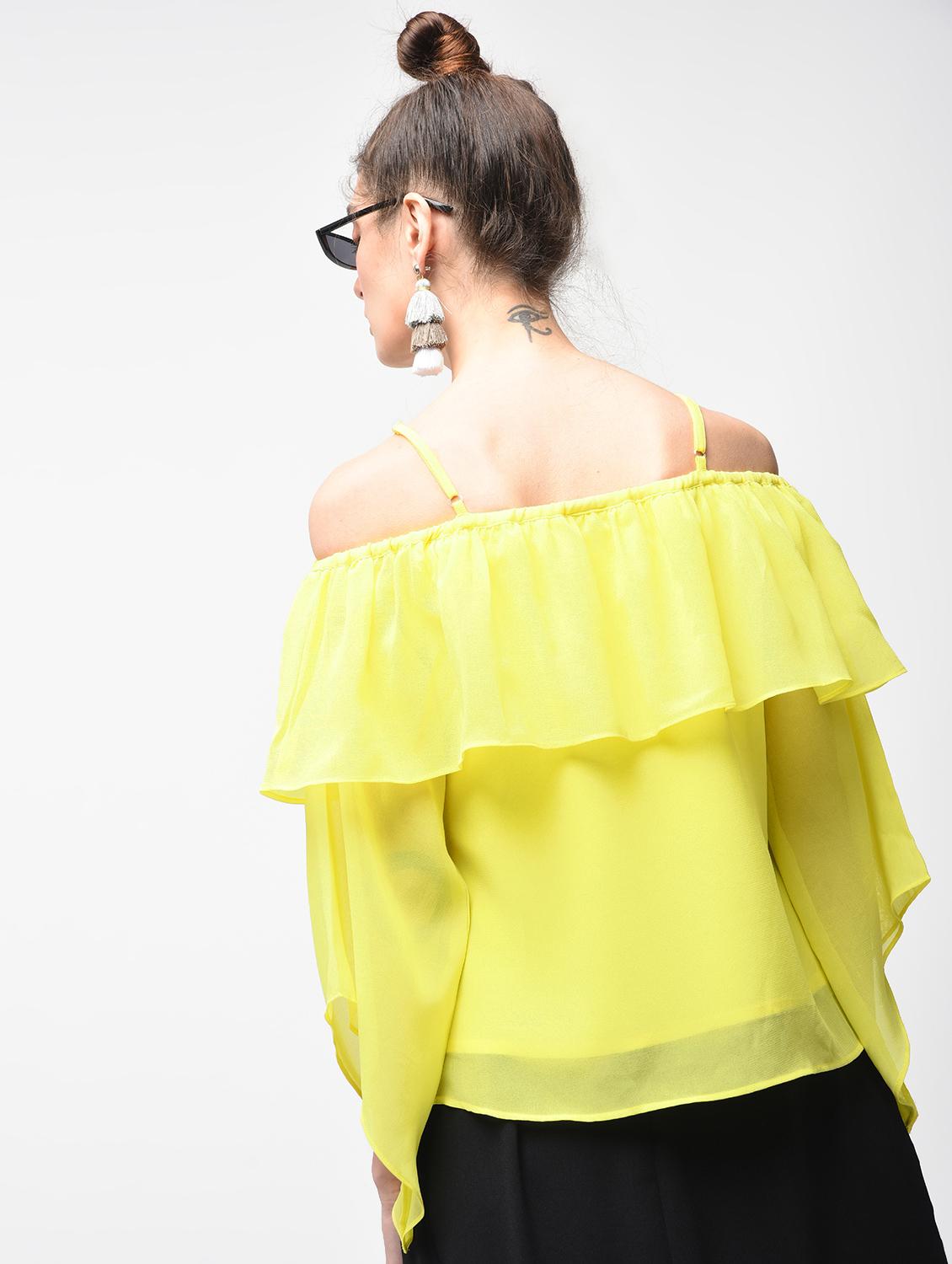 off shoulder ruffled top - 15881786 - Zoom Image - 3
