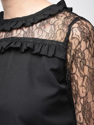 floral mesh frill trim top - 15881787 - Standard Image - 6