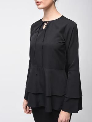 tie-up neck ruffle detail top - 15881788 - Standard Image - 5