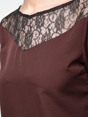 laced panel bell sleeved top - 15881795 - Standard Image - 6