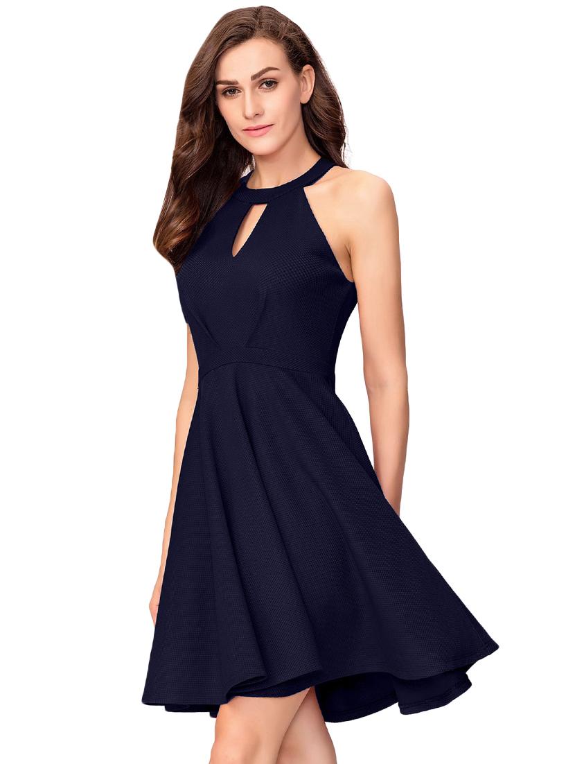 cut out back skater dress - 15881852 - Zoom Image - 2