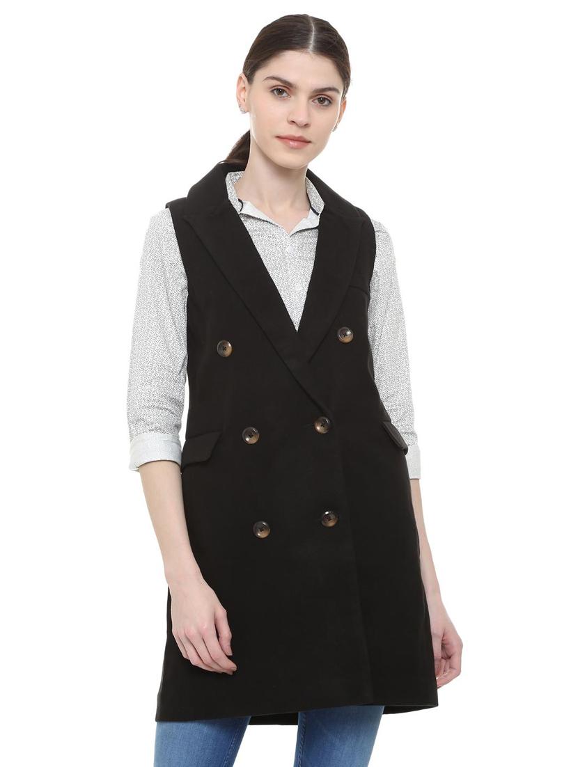 double breasted sleeveless coat - 15882251 - Zoom Image - 1