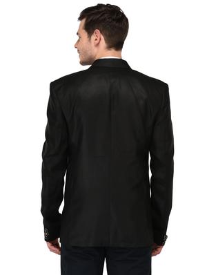 black linen single breasted casual blazer - 15882466 - Standard Image - 3
