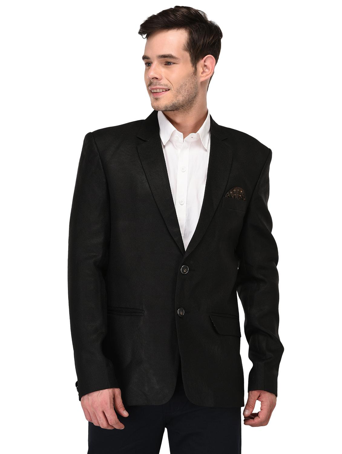 black linen single breasted casual blazer - 15882466 - Zoom Image - 1