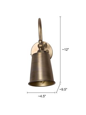 small vintage matte gold swivel wall sconce - 15882736 - Standard Image - 6