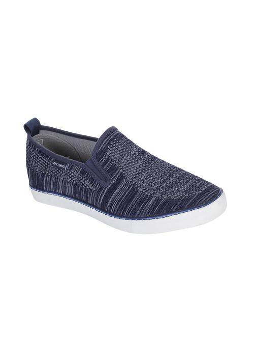 navy fabric casual slip ons - 15883135 - Standard Image - 1