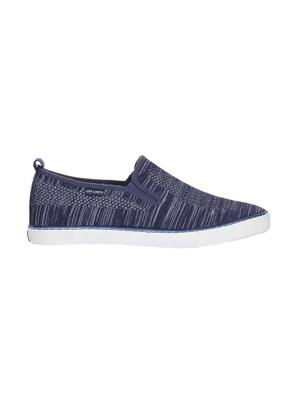 navy fabric casual slip ons - 15883135 - Standard Image - 2