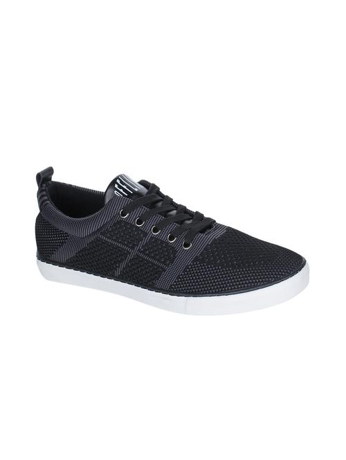 black mesh lace up sneakers - 15883137 - Standard Image - 1