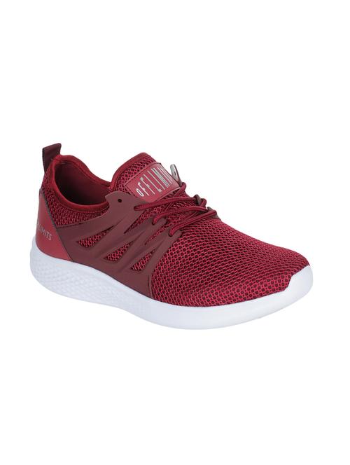 maroon mesh sport shoes - 15883155 - Standard Image - 1
