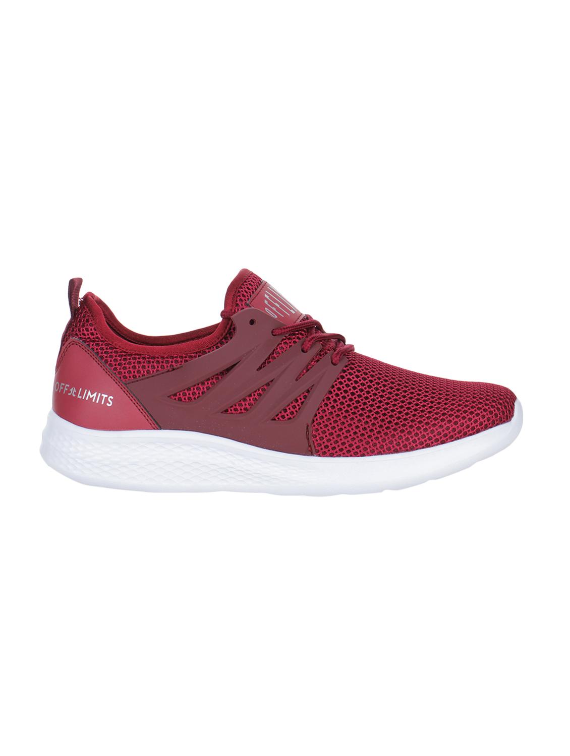 maroon mesh sport shoes - 15883155 - Zoom Image - 2