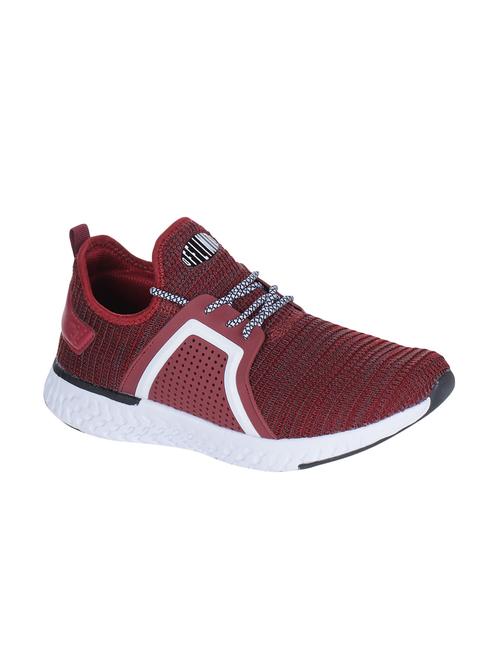 maroon fabric sport shoes - 15883165 - Standard Image - 1