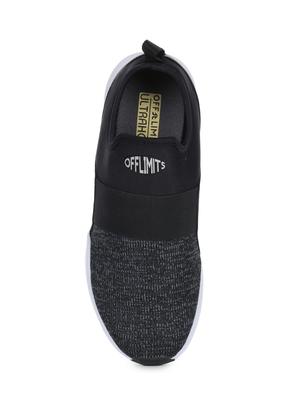 black fabric slip on sport shoes - 15883199 - Standard Image - 4