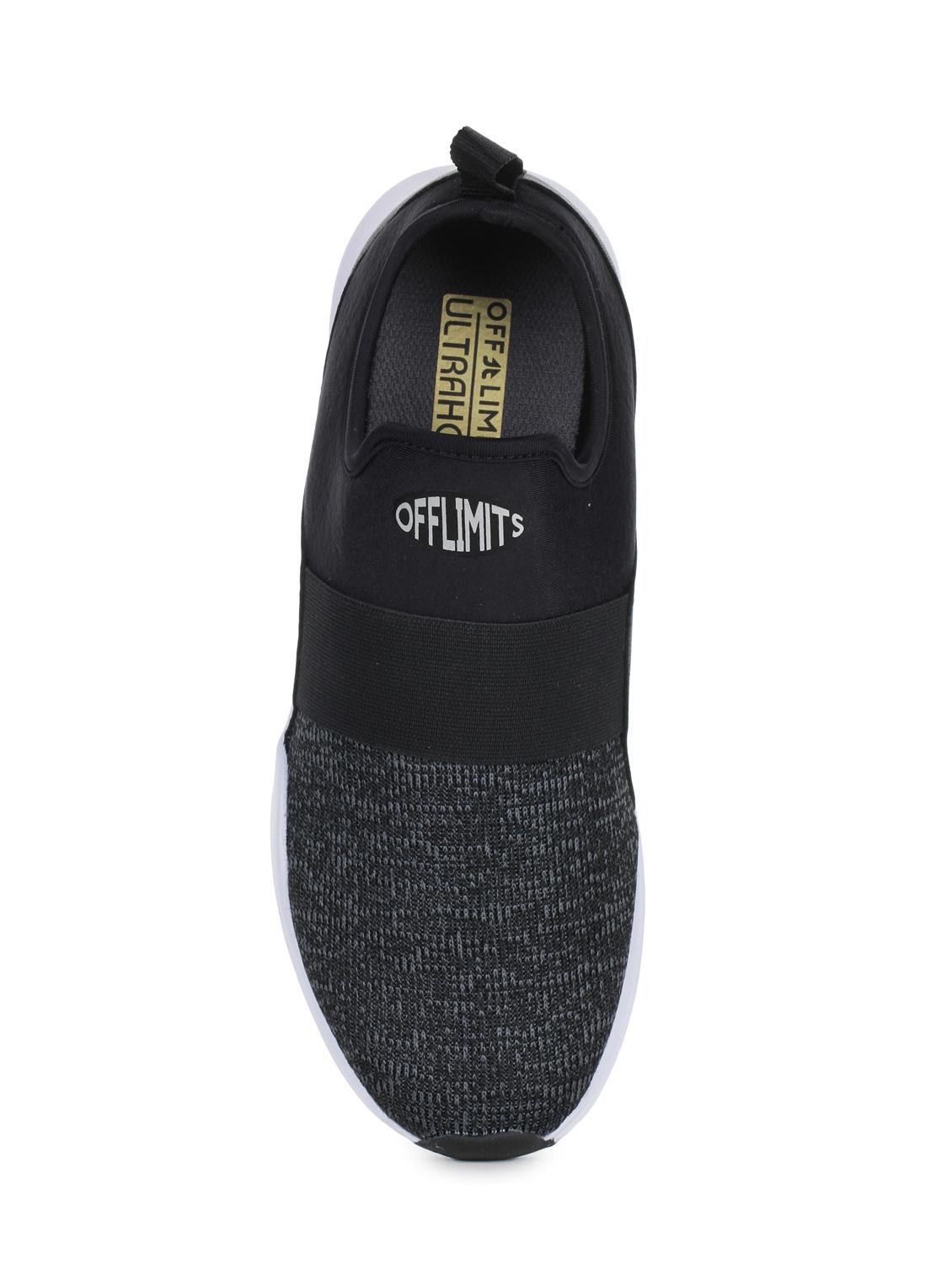 black fabric slip on sport shoes - 15883199 - Zoom Image - 4