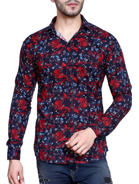 red printed casual shirt - 15883520 - Zoom Image - 1