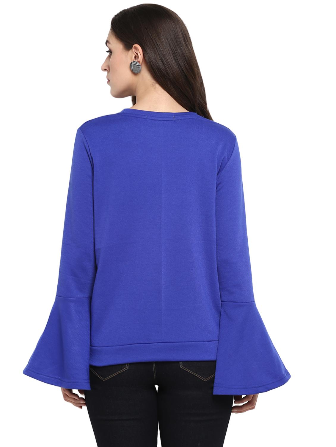 graphic print bell sleeved sweatshirt - 15884270 - Zoom Image - 3