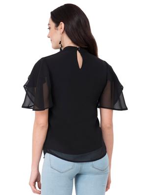 keyhole neck tulip sleeve top - 15884801 - Standard Image - 3