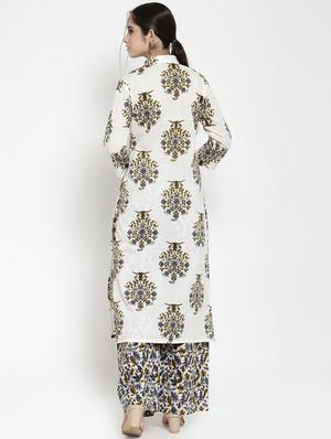 printed kurta with palazzo set - 15885299 - Standard Image - 3
