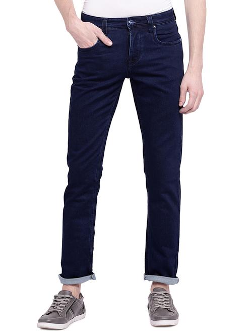 blue cotton plain jeans - 15885311 - Standard Image - 1