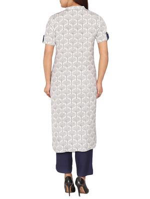 printed slit straight kurta - 15887535 - Standard Image - 2