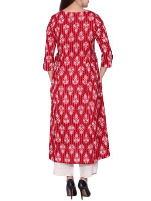 printed a-line kurta - 15887538 - Standard Image - 2