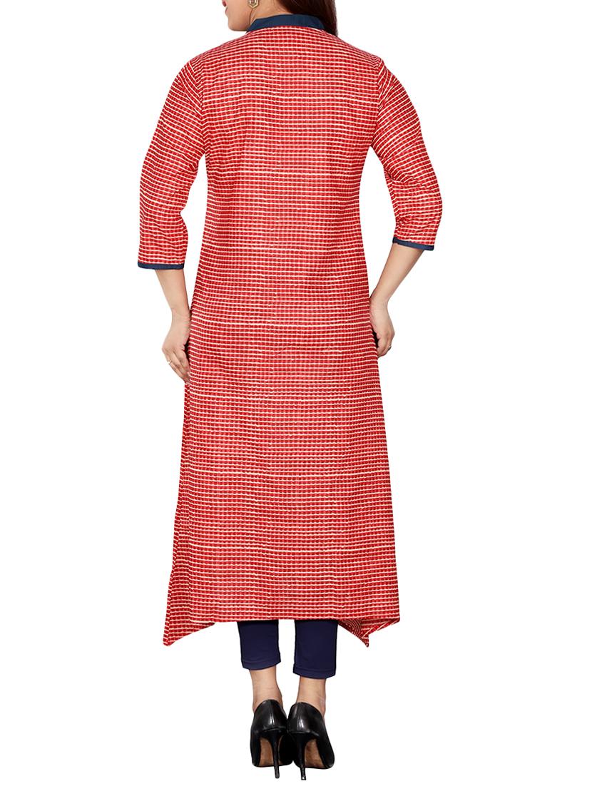 printed asymmetric kurta - 15887539 - Zoom Image - 2