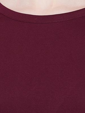 berry purple contrast panel dress - 15887616 - Standard Image - 4