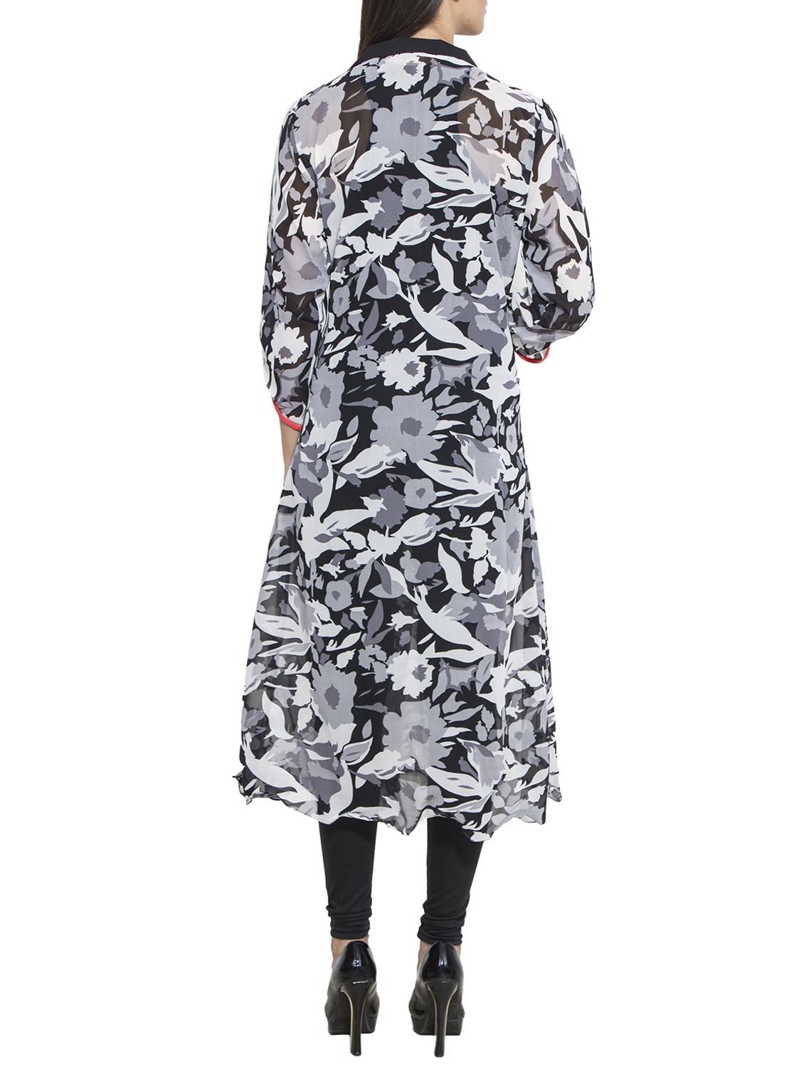 flared printed kurta - 15888334 - Zoom Image - 3
