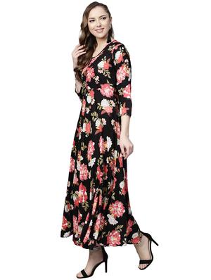 floral printed anarkali kurta - 15888736 - Standard Image - 2