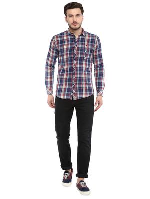 blue checkered casual shirt - 15888922 - Standard Image - 4