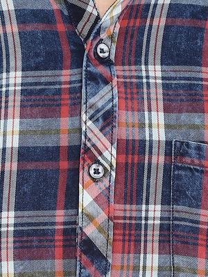 blue checkered casual shirt - 15888922 - Standard Image - 5