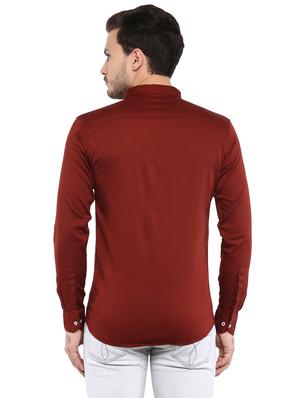 blue solid casual shirt - 15888926 - Standard Image - 3