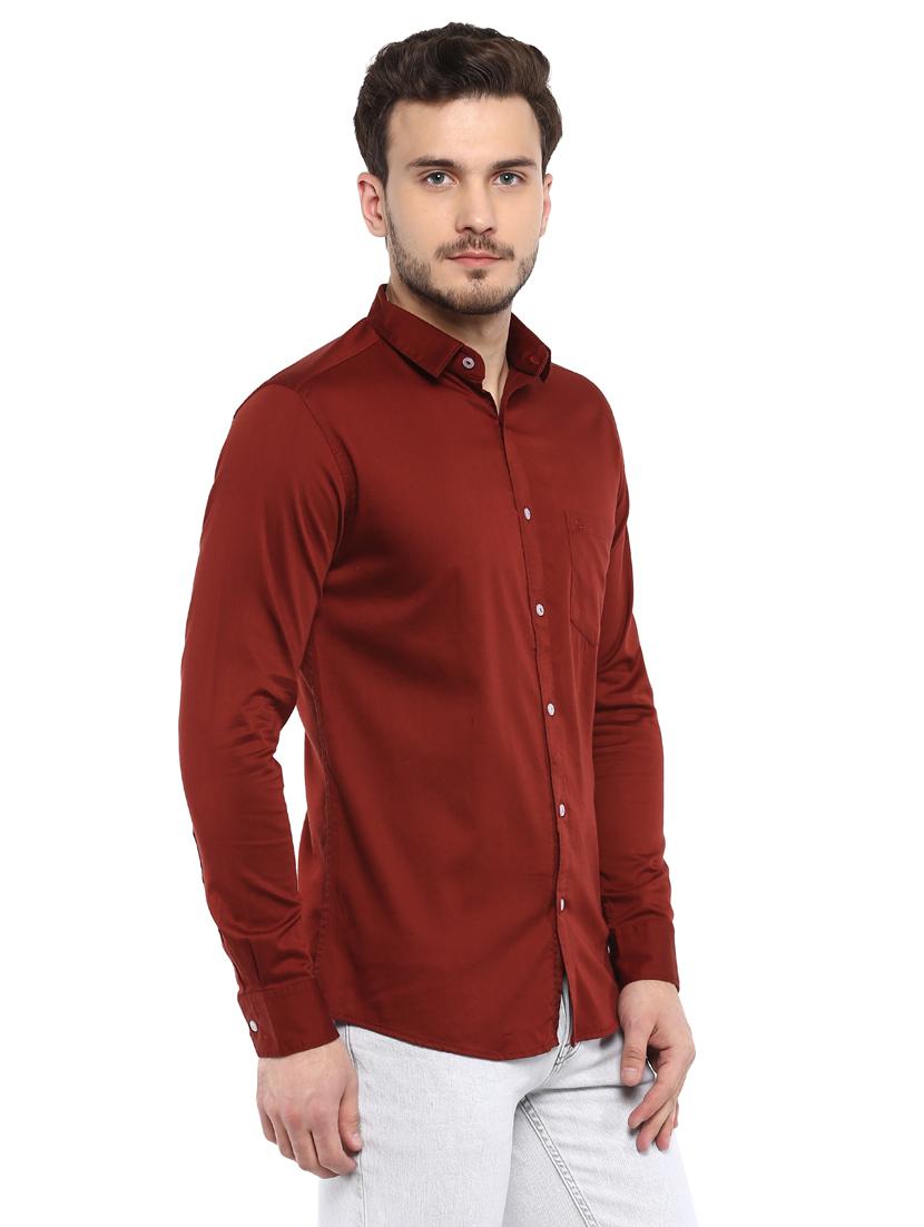 blue solid casual shirt - 15888926 - Zoom Image - 2