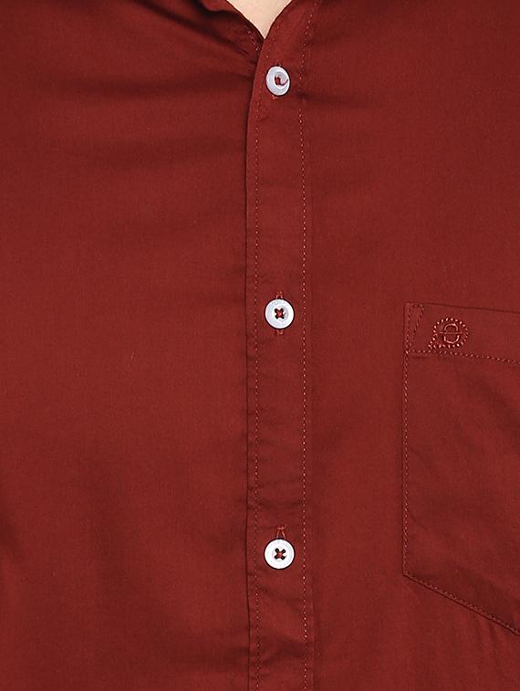 blue solid casual shirt - 15888926 - Zoom Image - 5