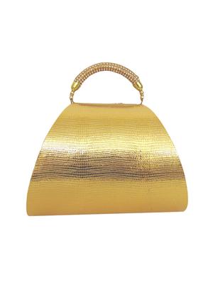 gold leatherette (pu) regular clutch - 15889719 - Standard Image - 2