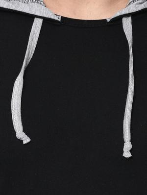 black taped hooded t-shirt - 15889842 - Standard Image - 5