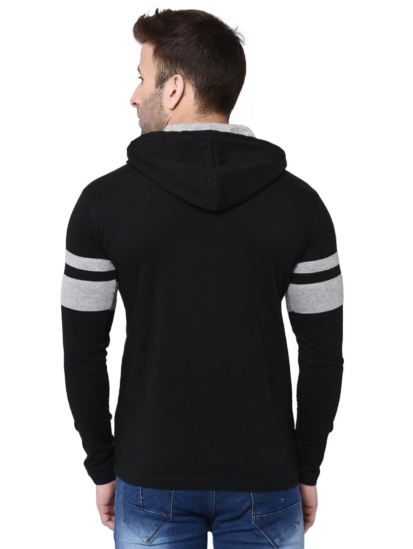 black taped hooded t-shirt - 15889842 - Zoom Image - 3
