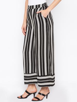 striped wide legs trouser - 15890275 - Standard Image - 2